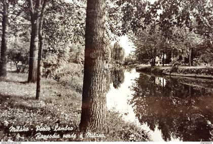 Cartolina - Milano - Parco Lambro - Rapsodia verde a Milano - 1960 ca.