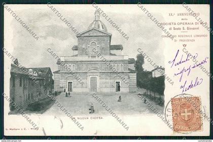 Milano Sesto San Giovanni Società Operaia cartolina QQ8629