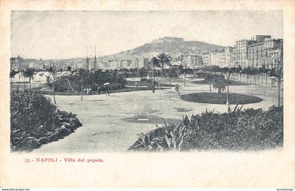 A651 Italy Napoli Naples Villa del Popolo vintage postcard