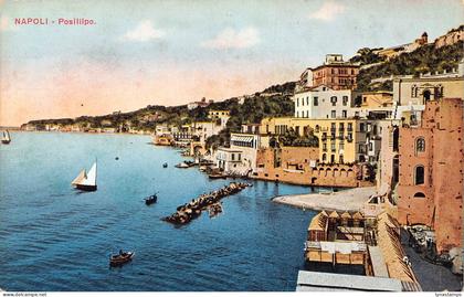 Italy Napoli Naples Posillipo vintage postcard