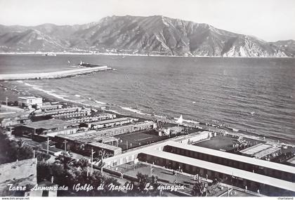 Cartolina - Torre Annunziata ( Golfo di Napoli ) - La Spiaggia - 1952