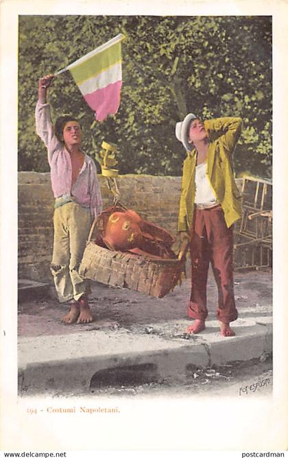 Italia - Costumi Napoletani - Bambini che vendono brocche - Ed. Esposito 194