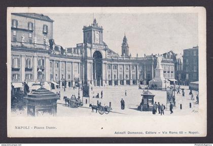 ITALY, Vintge postcard, Naples, Piazza Dante