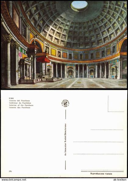 Cartoline Rom Roma Interior of the Pantheon Inneres des Pantheon 1970