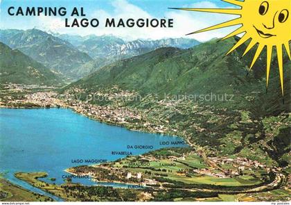 Lago Maggiore Region IT Camping al Lago Maggiore Fliegeraufnahme