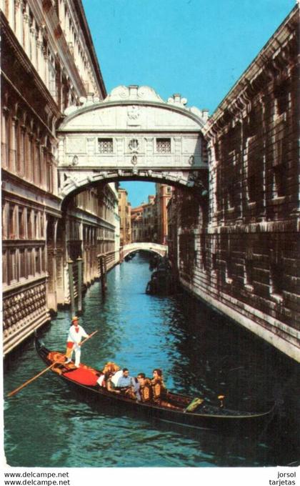 POSTAL  VENECIA  -ITALIA - PONTE DEI SOSPIRI (PUENTE DEL SUSPIRO)