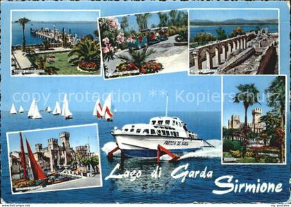 Sirmione Lago di Garda Kleiner Zug der Grotten Castello Scaligero Grotte di Catu