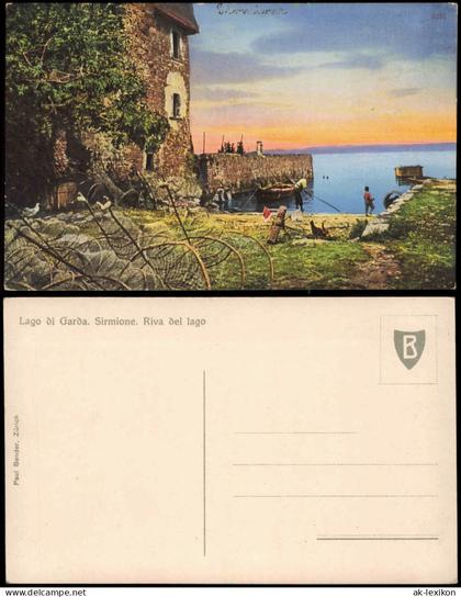 Sirmione Lago di Garda Sirmione Riva del lago Haus am Gardasee 1910