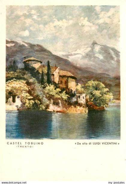 Trento Trient Trentino-Alto Adige IT Castel Toblino oelgemaelde