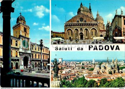 Saluti da Padova - Piazza dei Signori - Basilica del Santo - Greetings from Padua - 23 - multiview - 1965 - Italy - used