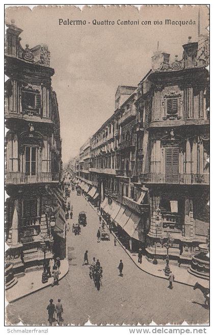 AK Palermo Quattro cantoni con via Macqueda Sicilia Sizilien Italia Italien bei Mondello Bagheria Monreale Torretta