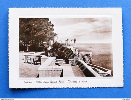 Cartolina Palermo - Villa Igiea Grand Hotel - Terrazze a mare - 1950