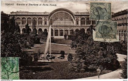 CPA TORINO Giardini e Stazione di Porta Nuova ITALY (540332)