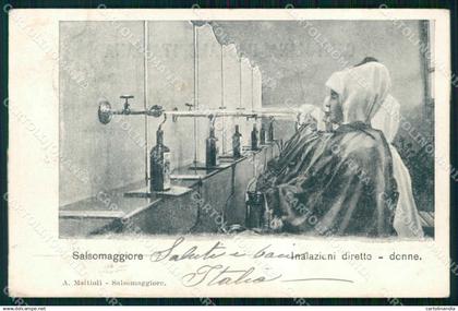 Parma Salsomaggiore Terme Donne Inalazioni Dirette cartolina RT1324