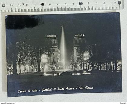 42526 2069 - Cartolina - Torino - Giardini di notte VG 1957