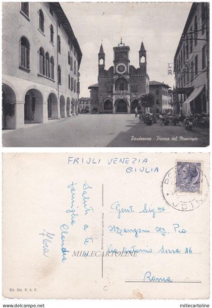 PORDENONE: PIAZZA DEL MUNICIPIO  1960