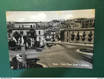 Cartolina Modica - Piazza Bruno Buozzi e Panorama - 1961