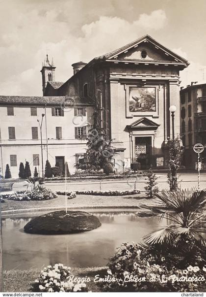 Cartolina - Reggio Emilia - Chiesa di S. Francesco - 1960