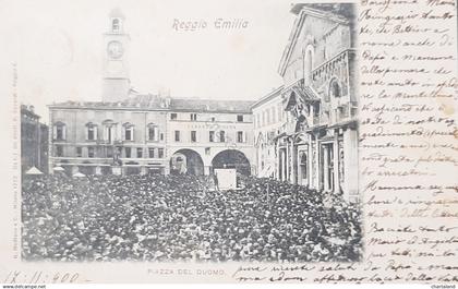 Cartolina Reggio Emilia - Piazza Del Duomo - 1900