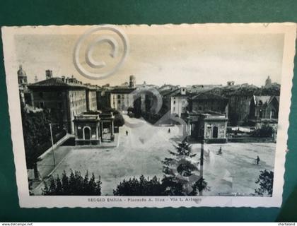 Cartolina Reggio Emilia - Piazzale A. Diaz - Via L. Ariosto - 1937