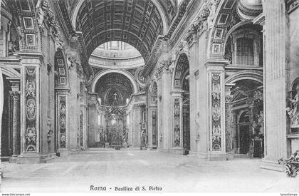 A651 Italy Rome Rome Vatican 1933 Basilica di S Pietro Interior postcard