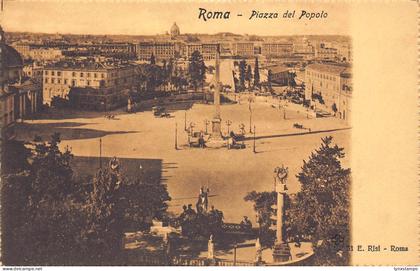 A663 Italy Rome Roma Piazza de Popolo vintage postcard