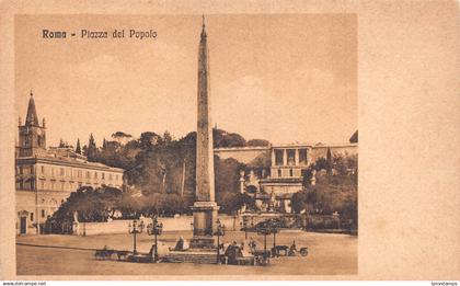 A852 Italy Rome Roma Piazza Del Popolo Square vintage postcard
