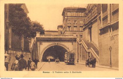 A923 Italy 1914 Rome Rome Il Traforo Sotto il Quirinale Tram vintage postcard