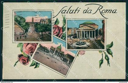 Roma Città Saluti da Monumenti cartolina MX1641