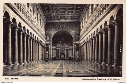 A651 Italy Rome Rome Vatican Interno della Basilica di S Paolo postcard