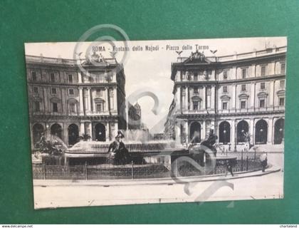 Cartolina Roma - Fontana Delle Najadi - Piazza Delle Terme + 1930 ca.