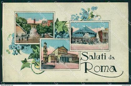 Roma Città Saluti da Monumenti cartolina MX1642