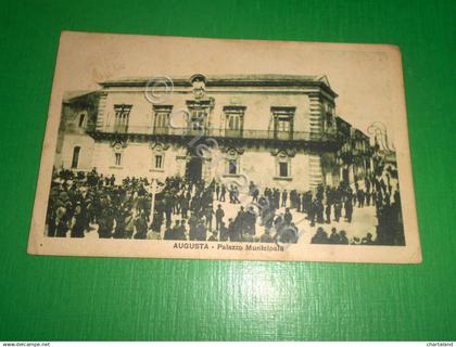 Cartolina Augusta - Palazzo Municipale 1931