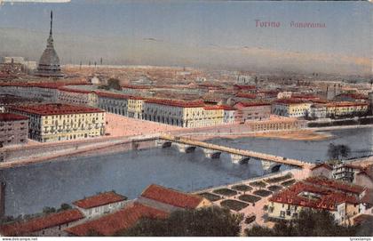 A976 Italy Torino Turin Panorama Bridge vintage postcard