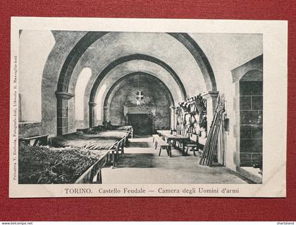 Cartolina - Torino - Castello Feudale - Camera degli Uomini d'armi - 1900 ca.