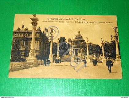 Cartolina Esposizione di Torino 1911 - Padiglioni della Città di Parigi