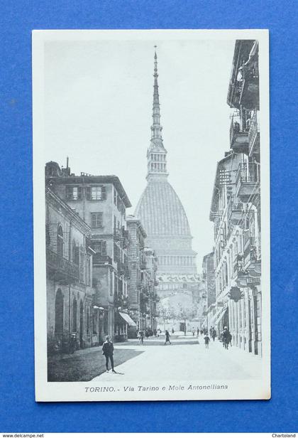 Cartolina Torino - Via Tarino e Mole Antonelliana - 1920 ca.