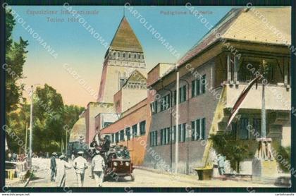 Torino Città Esposizione 1911 Padiglione Ungheria Trenino cartolina XB1907