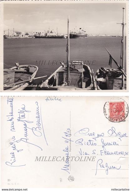 MARSALA: Particolare del Porto  1956