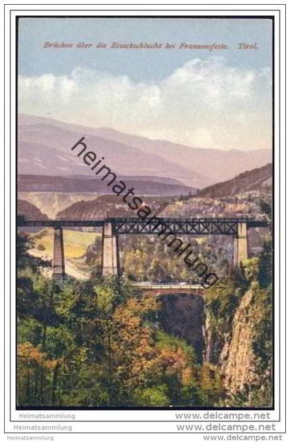 Brücken über die Eisackschlucht bei Franzensfeste