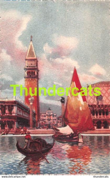 CPA VENISE VENEZIA VENICE ILLUSTRATEUR AQUARELLE PIAZETTA SAN MARCO DALLA LAGUNA