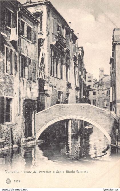 Italy Venice Venezia Ponte del Paradiso a Santa Maria Formosa Bridge postcard