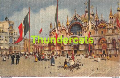 CPA VENISE VENEZIA VENICE ILLUSTRATEUR AQUARELLE CHIESA E PIAZZA SAN MARCO