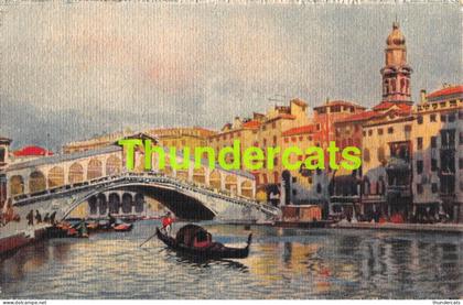 CPA VENISE VENEZIA VENICE ILLUSTRATEUR AQUARELLE PONTE DI RIALTO