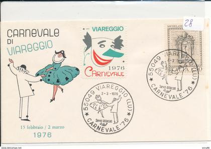 VIAREGGIO -  BUSTA UFFICIALE CARNEVALE 1976