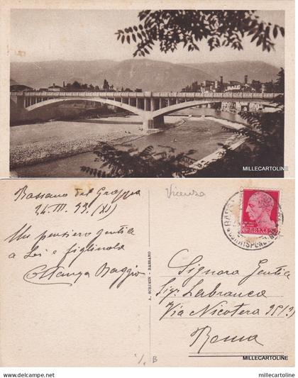 # BASSANO: PONTE DELLA VITTORIA   1933