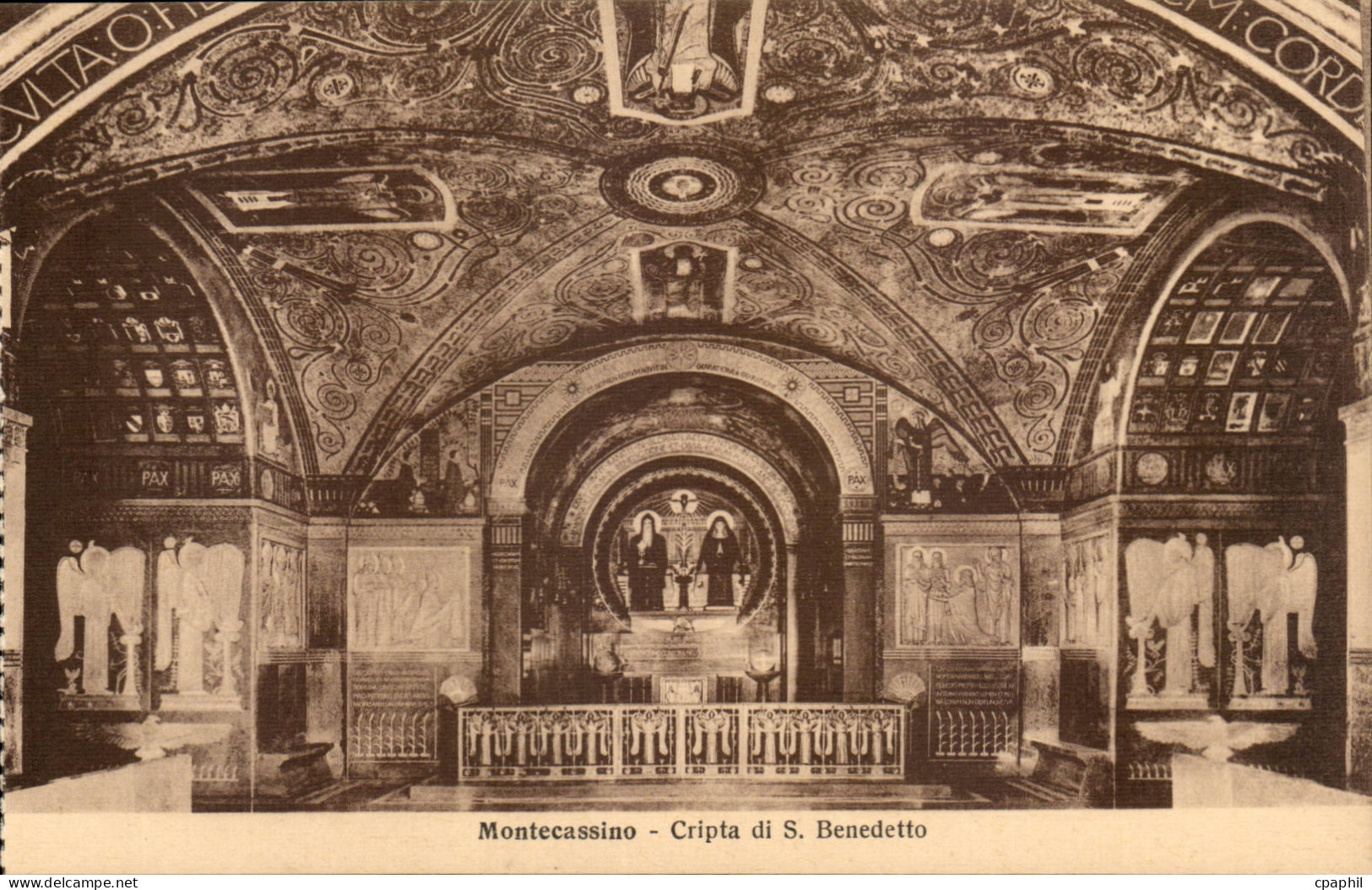 Italie Italia Badia di Montecassino CPA Cripta di S Benedetto