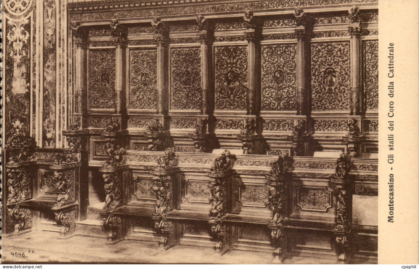 Italie Italia Badia di Montecassino CPA Gli stalli del coro della cattedrale