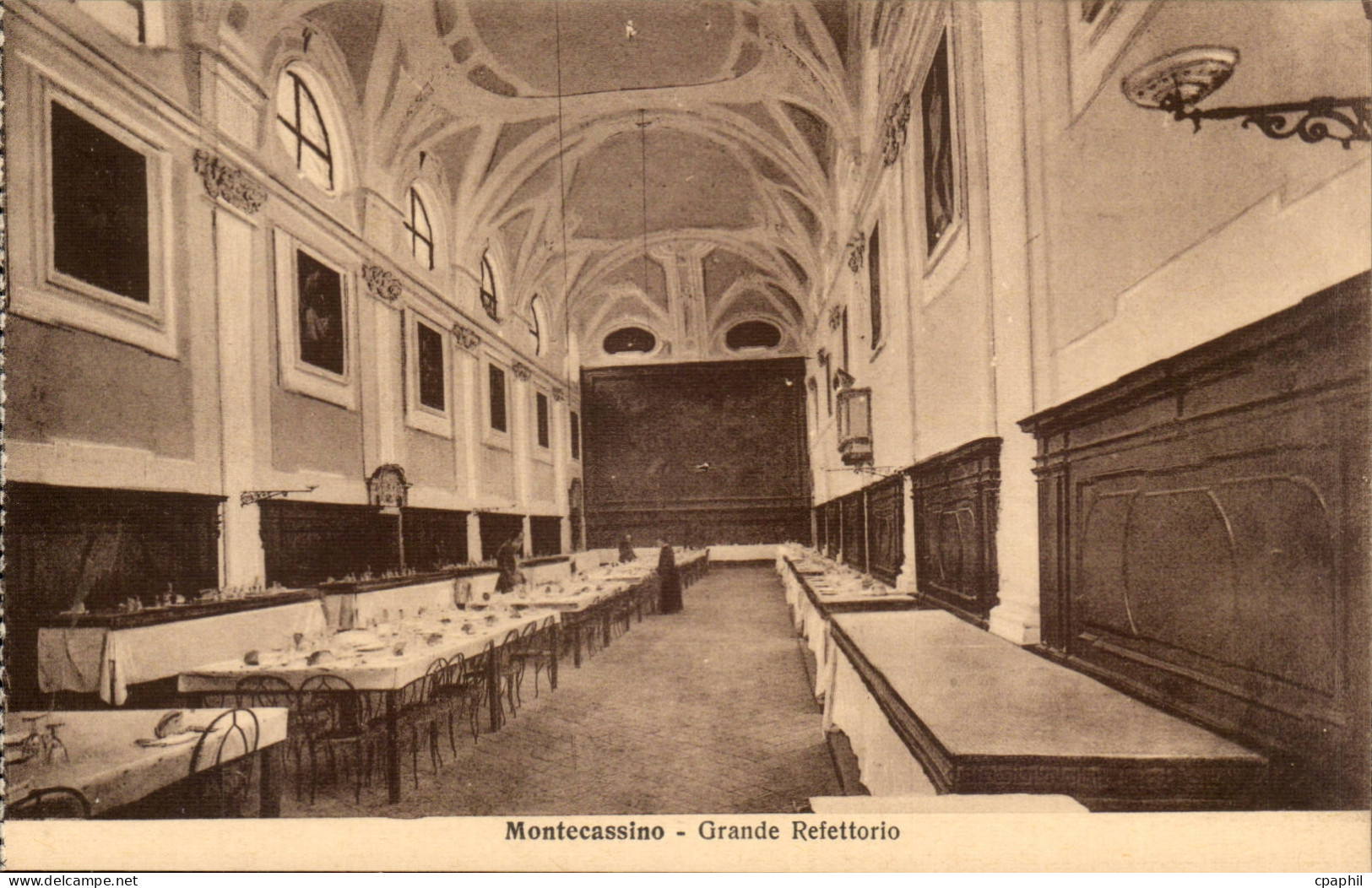 Italie Italia Badia di Montecassino CPA Grande Refettorio