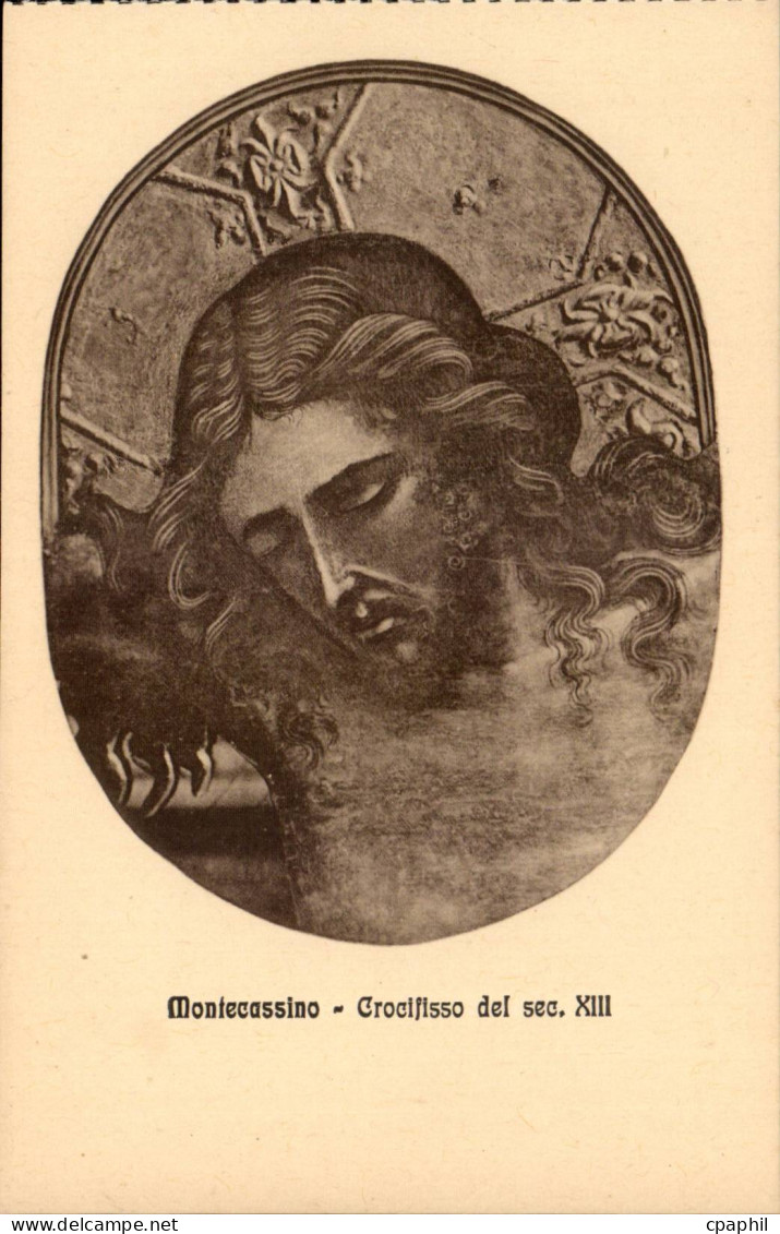 Italie Italia CPA Montecassino Crocifisso del sec XIII (Christ)